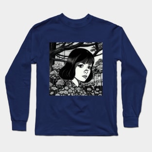 Black and white portrait of woman Long Sleeve T-Shirt